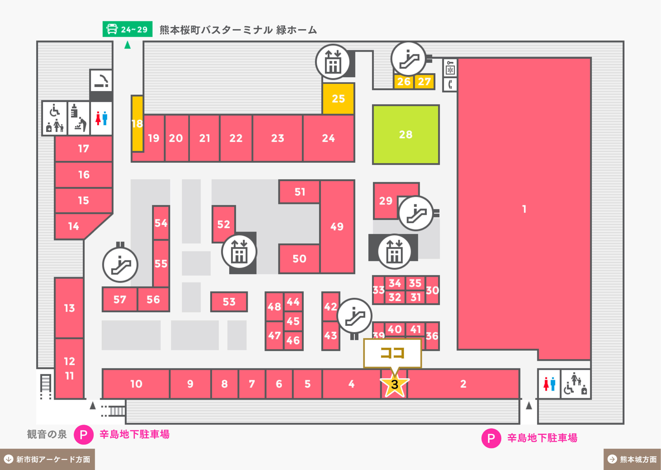 おべんとうのヒライフロアマップ